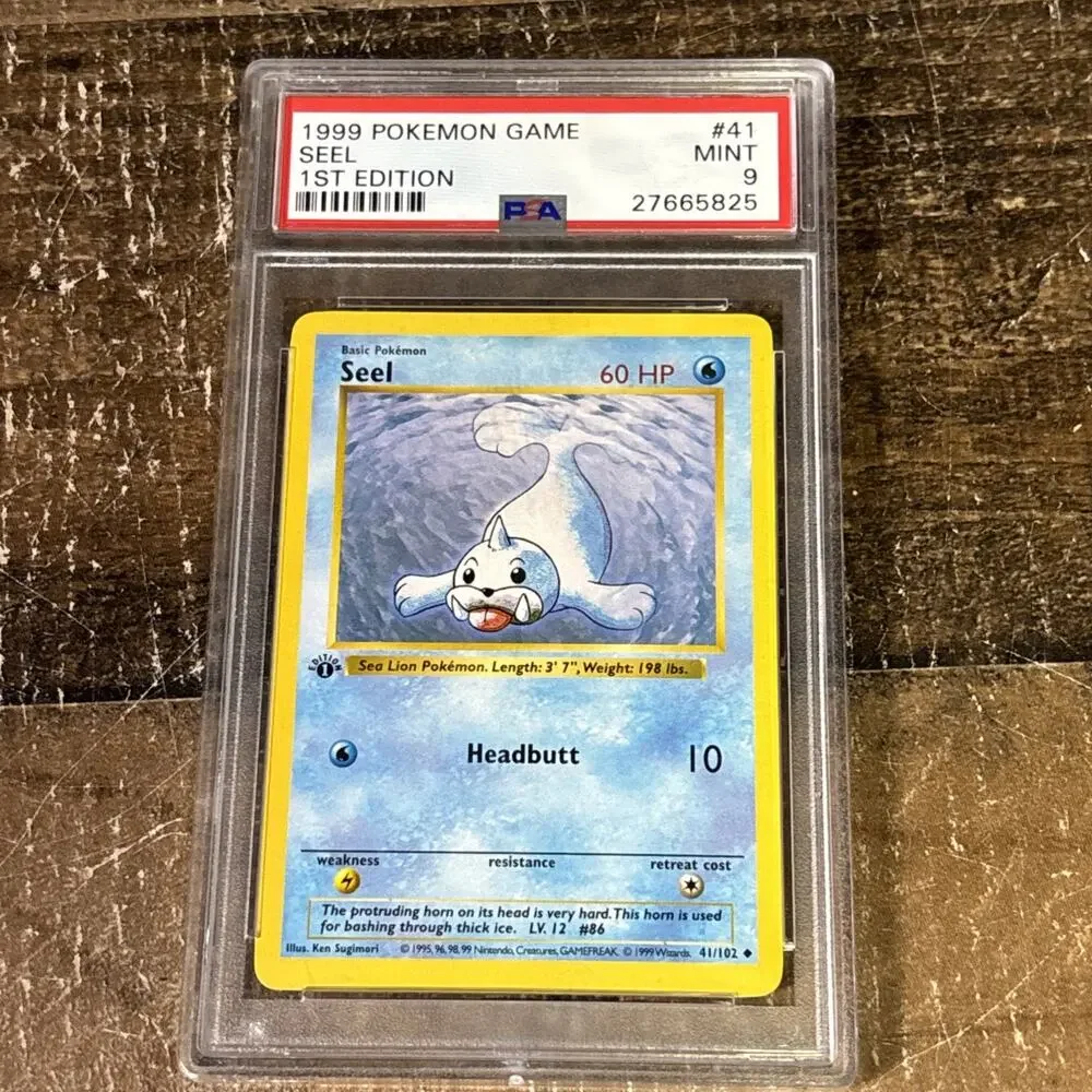 Pokémon Seel 41/102 1st Edition Shadowless Base Set - PSA 9